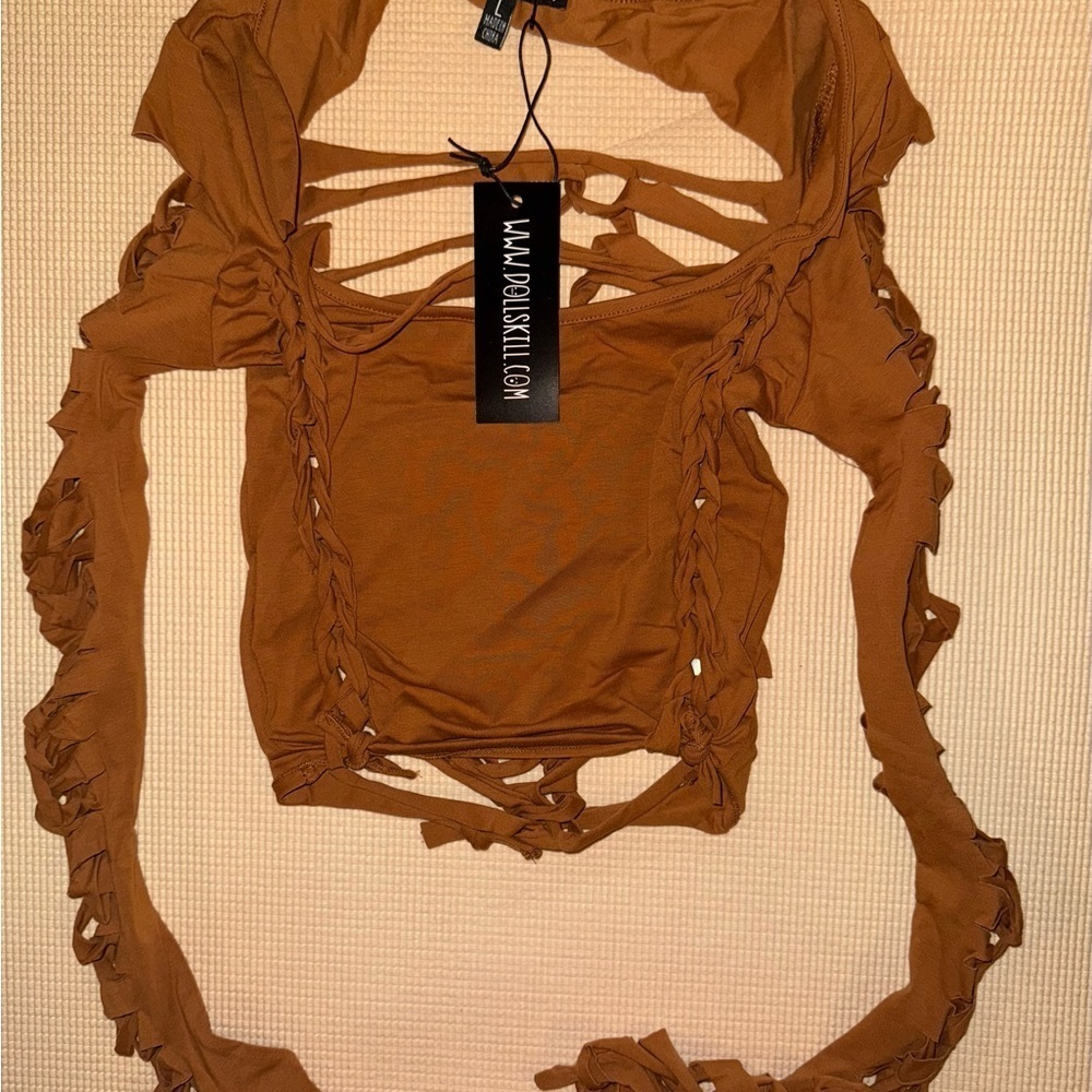 Dolls kill current mood strappy top large